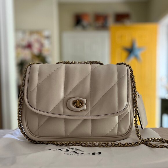 Coach Handbags - Pillow Madison Shoulder Bag With Quilting - Chalk White - Authentic